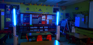 Purity Light UVC Sanitation Light in a classroom